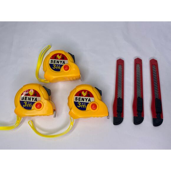 3-Pack 3m Tape Measures & 3 Utility Knives – DIY & Toolbox Essential 6-Piece - Picture 7 of 16